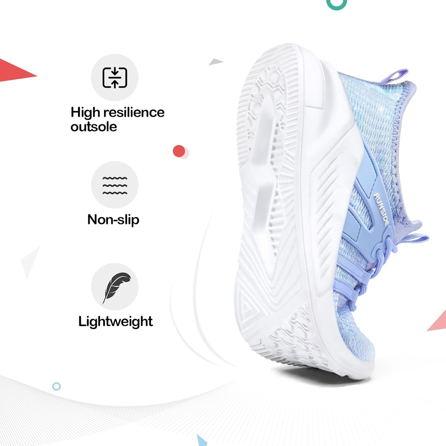 Lightweight Breathable Sneakers Lace-up Running Athletic Shoes