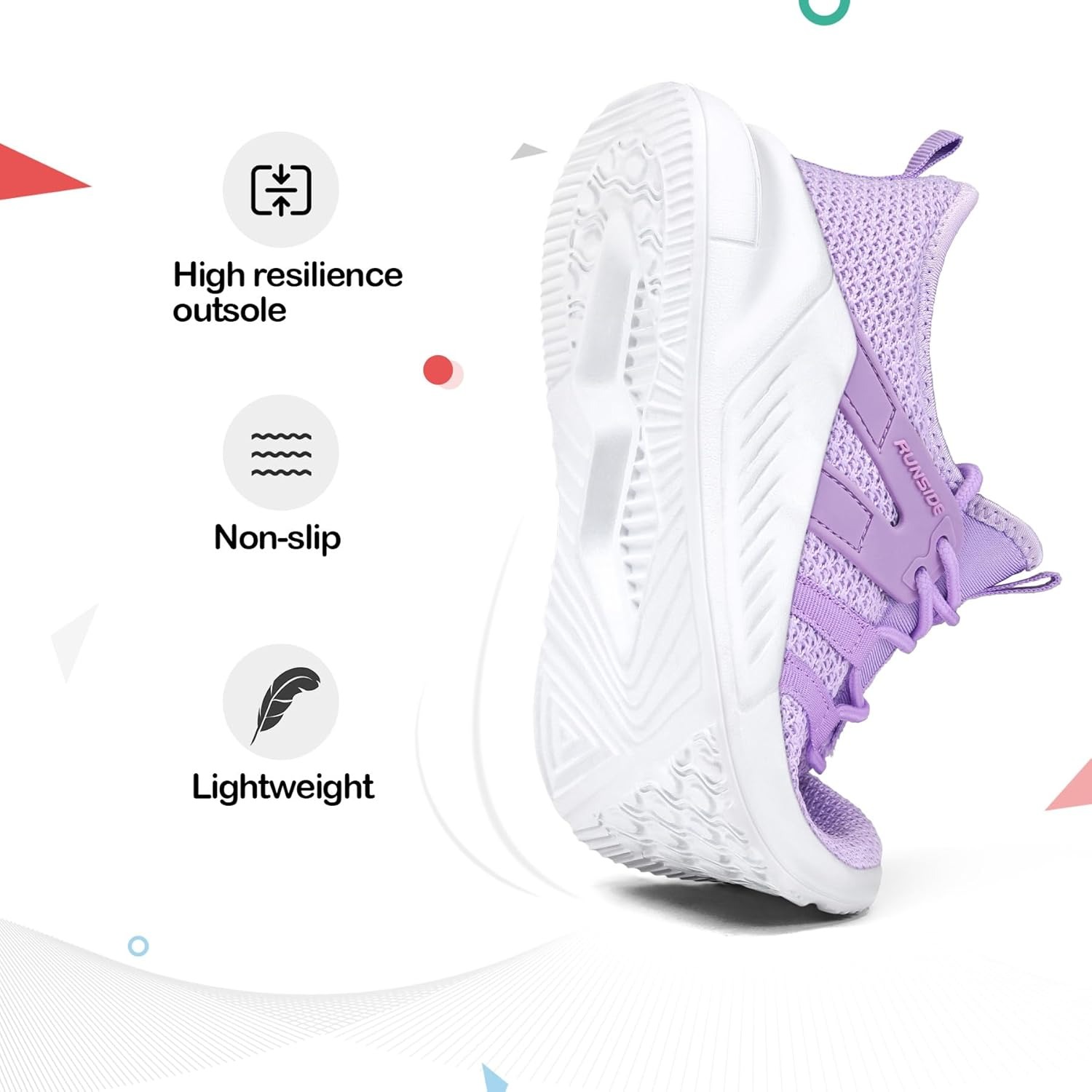 Lightweight Breathable Sneakers Lace-up Running Athletic Shoes